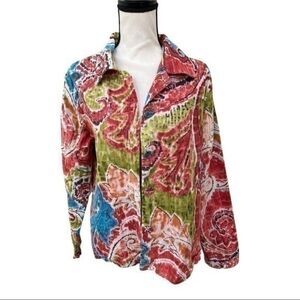 Life Style cotton floral jacket size L
